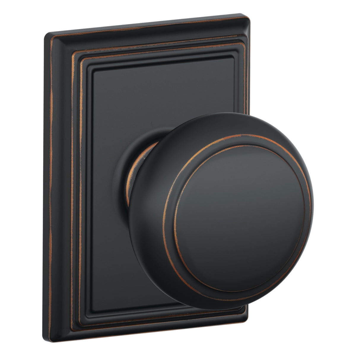 Schlage F10 Andover 716 Passage Door Handle w/ Addison Rose