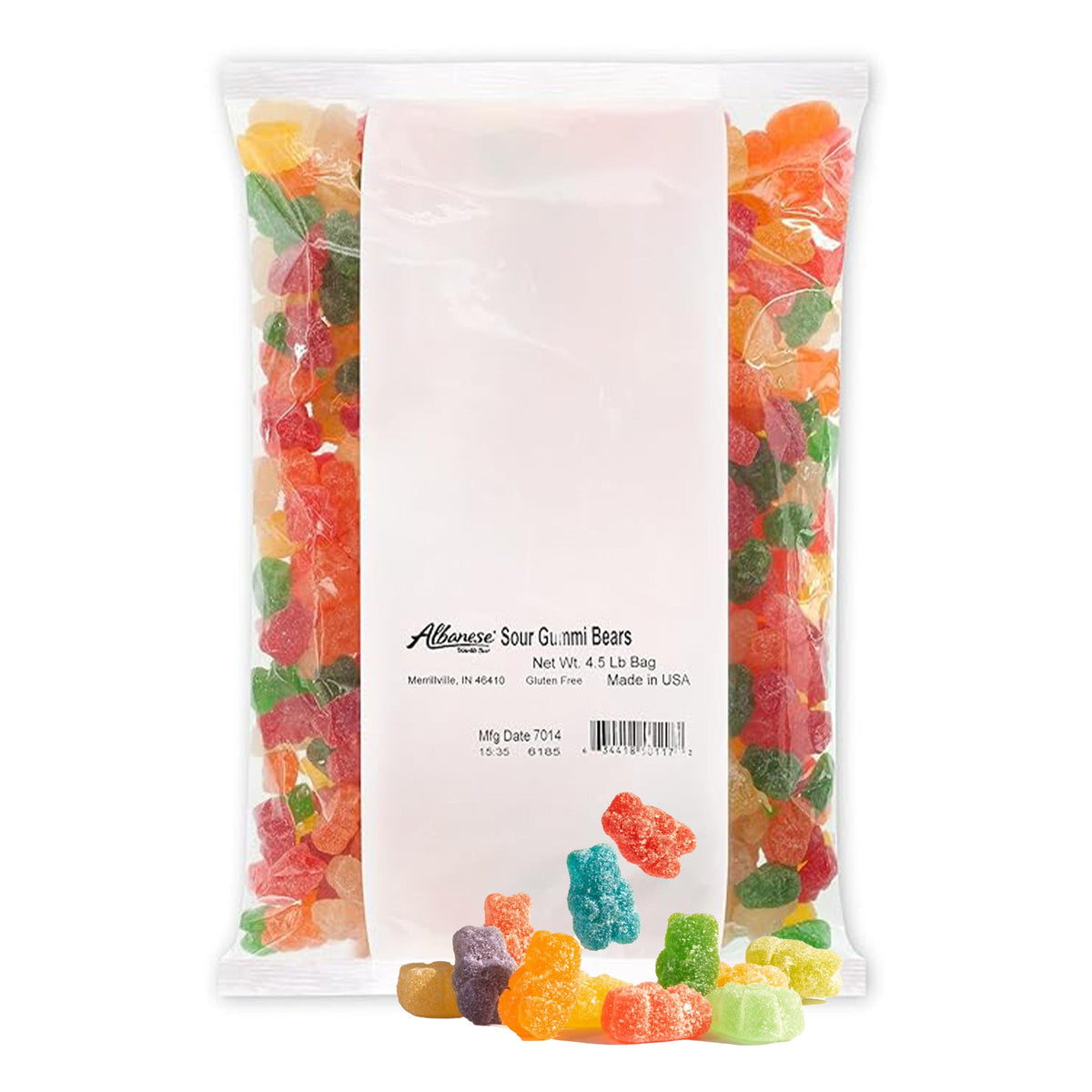 Albanese Confectionery Gummies, Sour Gummy Bears, 4.5-Lb Bag