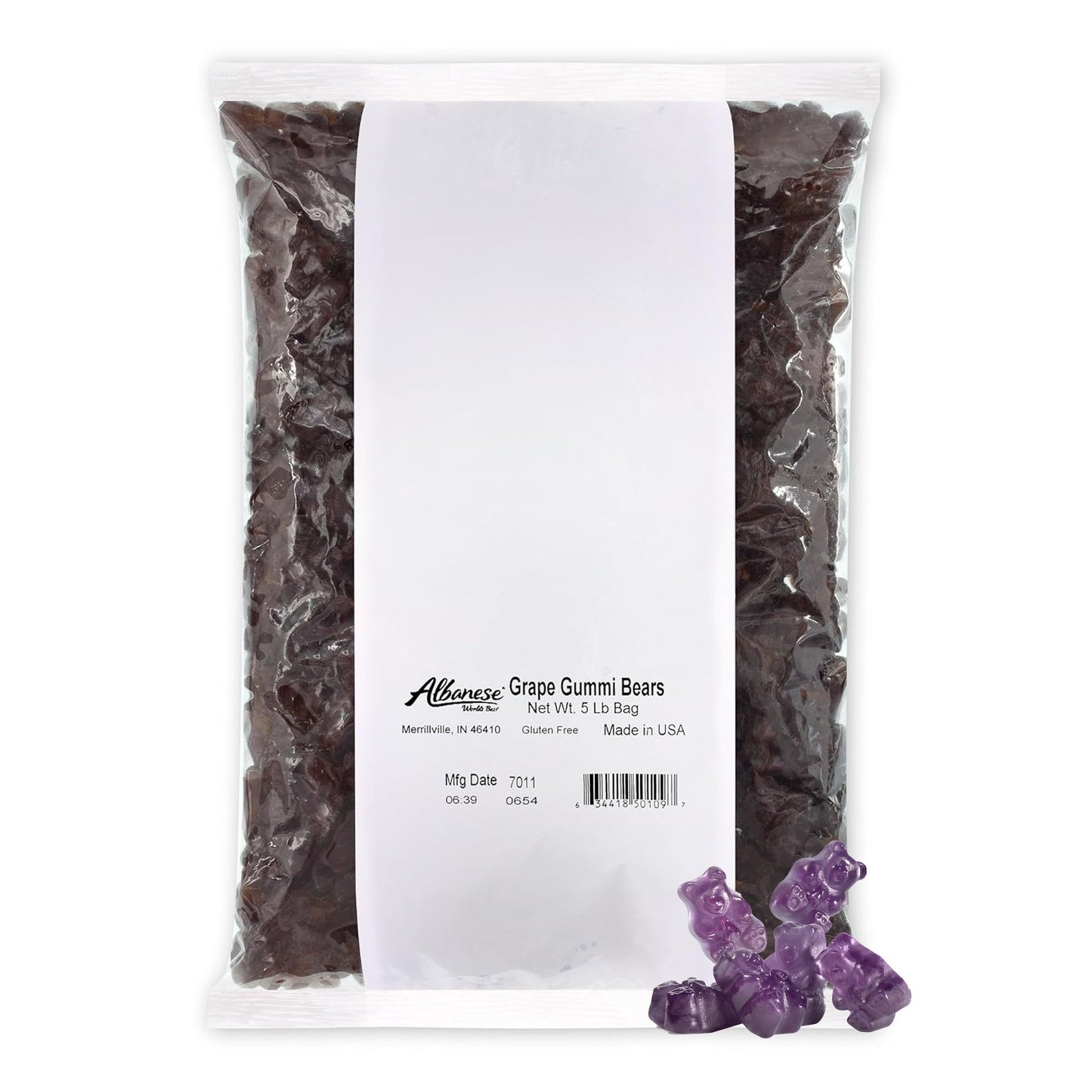 Albanese Grape Gummi Bears 5 lb Bag