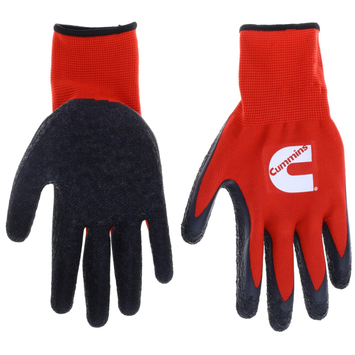 Cummins Red Latex Palm Work Gloves Large
