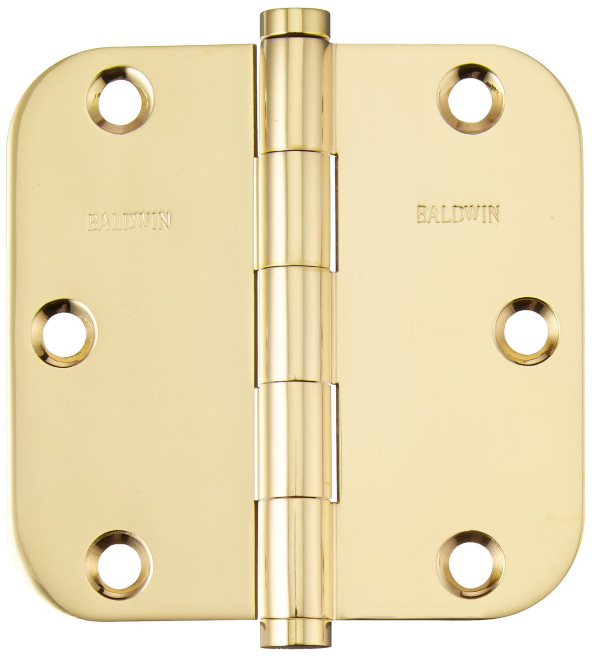 Baldwin 1135031I Radius Mortise Hinge Bright Brass