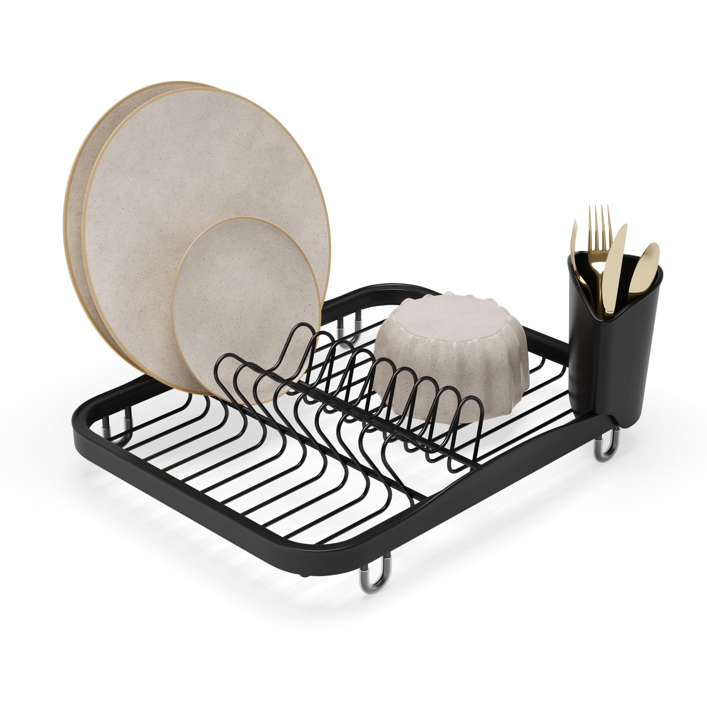 Umbra Sinkin Dish Rack Black
