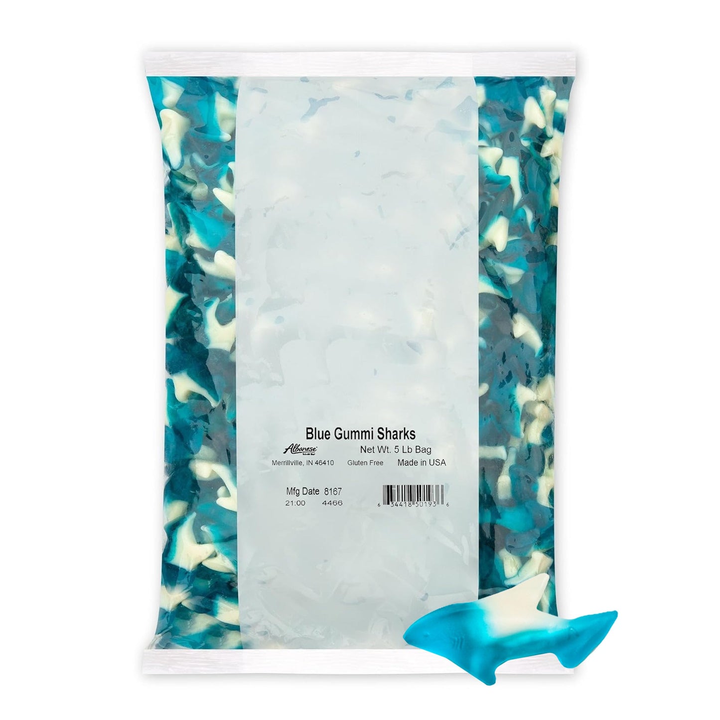 World's Best Blue Gummi Sharks, 5lbs of Candy 50193