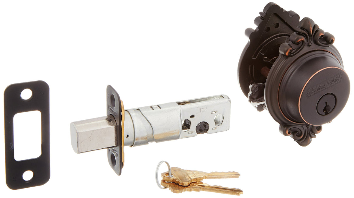Schlage B60BRK716 Brookshire Rose Deadbolt