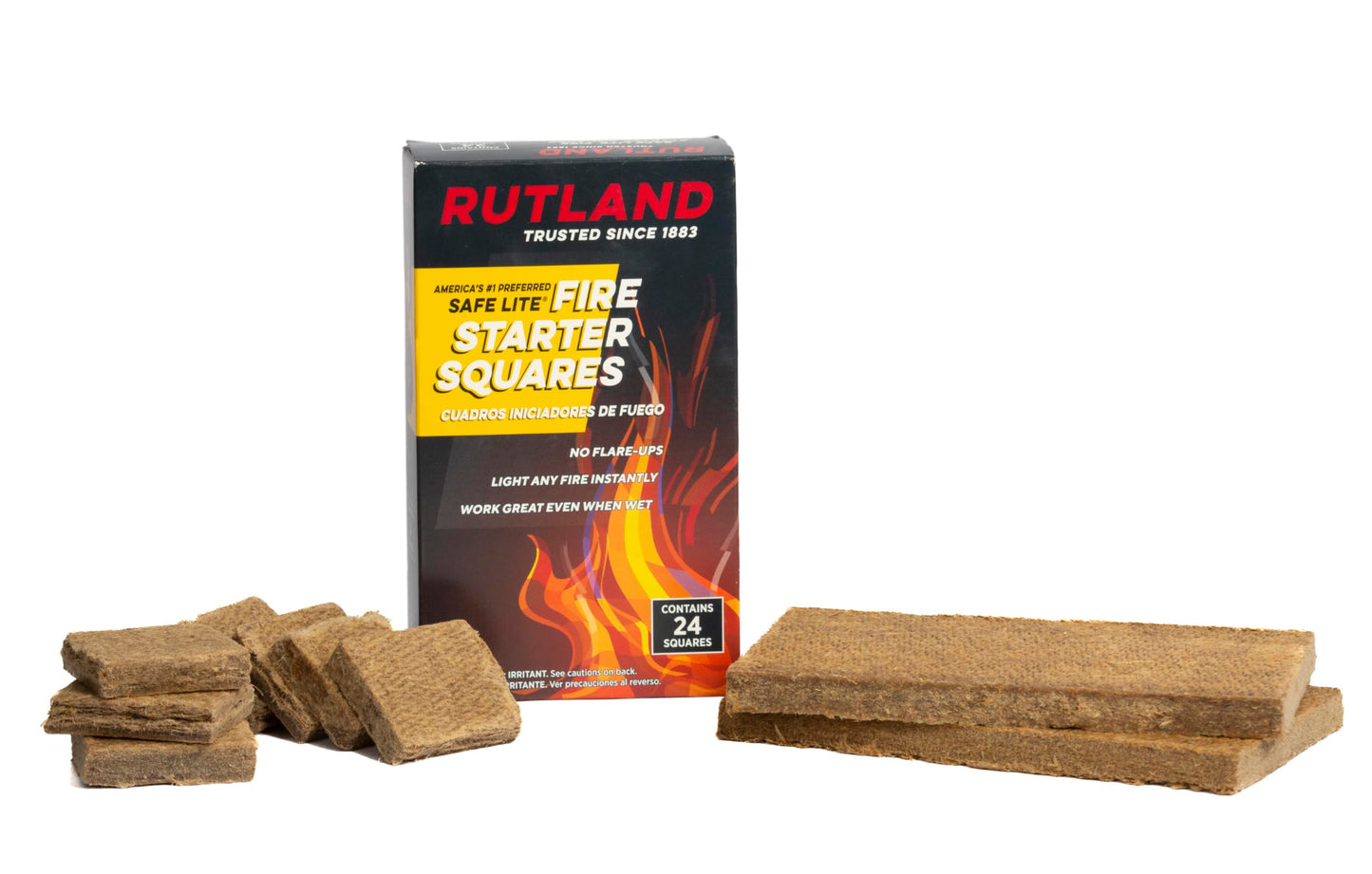 Rutland Safe Lite Fire Starter Squares 24-Pack