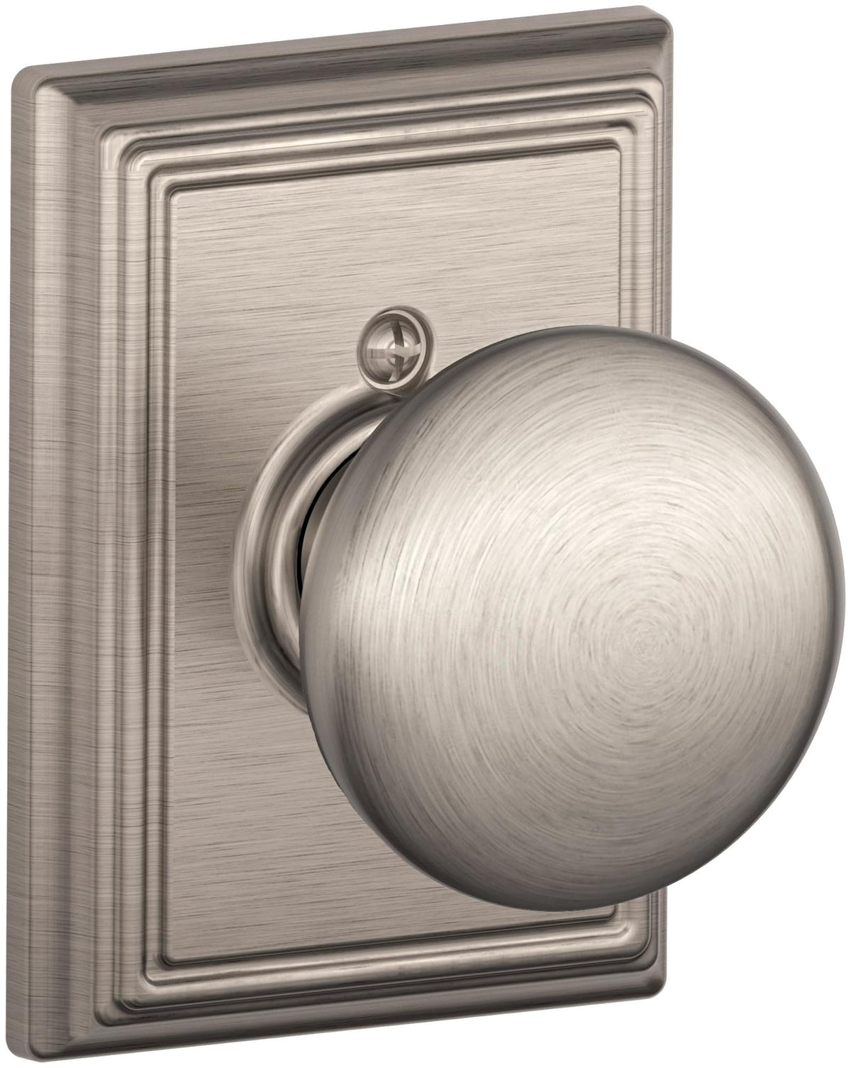 Schlage F170PLY619ADD Plymouth Non-Turning One-Sided Dummy Door Knob with Decorative Addison Rosette
