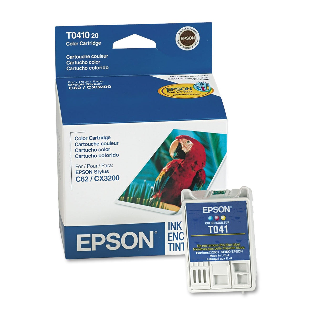 Epson T041020 Ink, 300 Page-Yield, Tri-Color