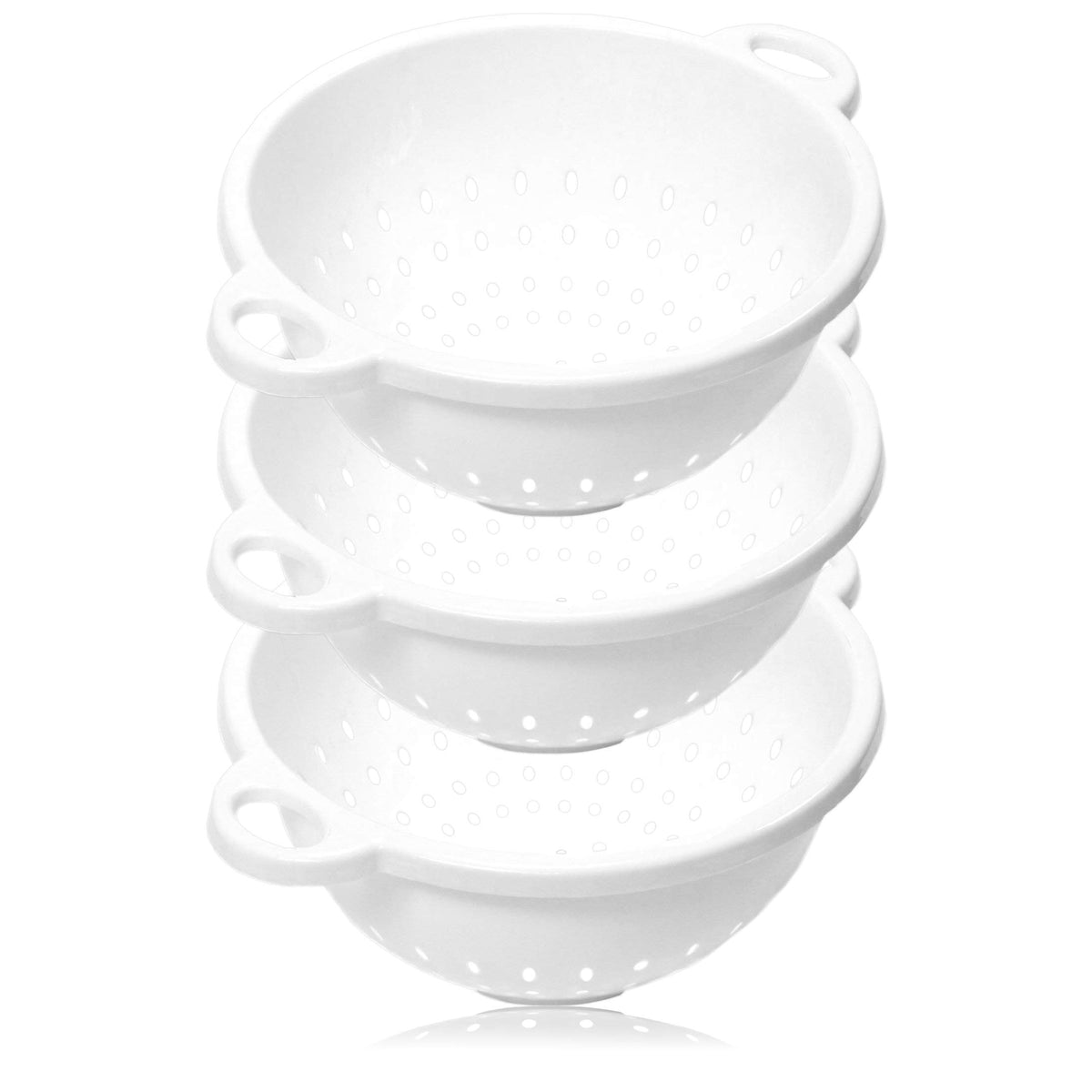 Chef Craft 5-Quart Colander 11" x 5" White 3-Pack