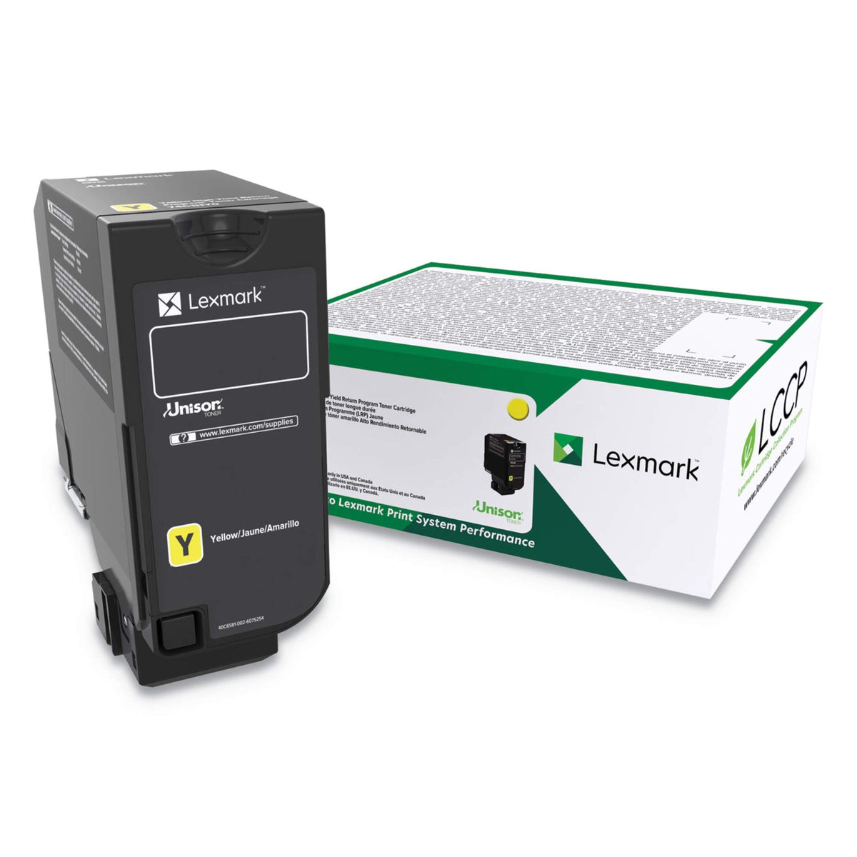 Lexmark High Yield Yellow Return Program Toner Cartridge for US Government, 12000 Yield (74C0HYG)