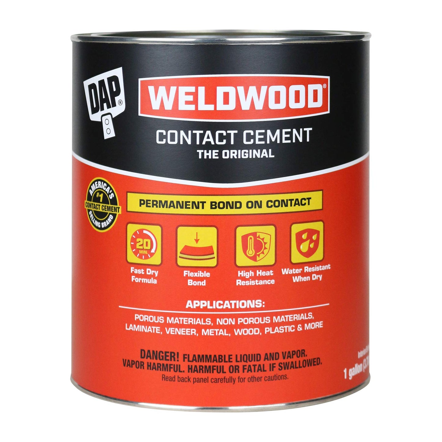 DAP 00273 1 Gallon Weldwood Original Contact Cement, Tan