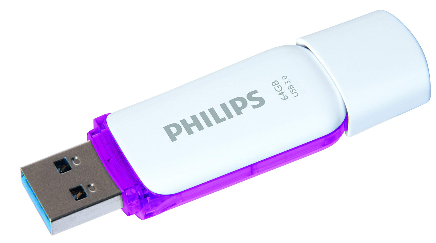 Philips High Speed 64GB USB 3.0 Flash Drive Snow Edition