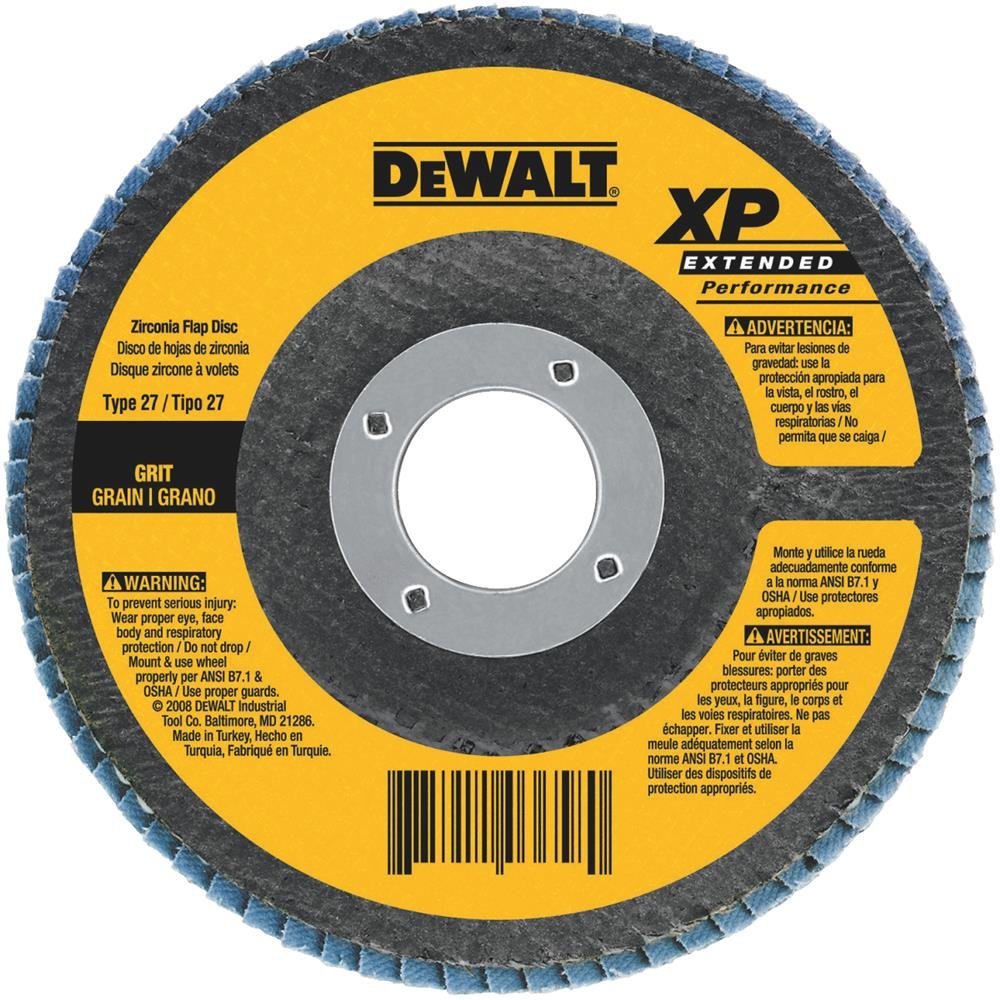DEWALT Flap Disc 4-1/2" x 7/8" 60-Grit DW8308 Pack of 10