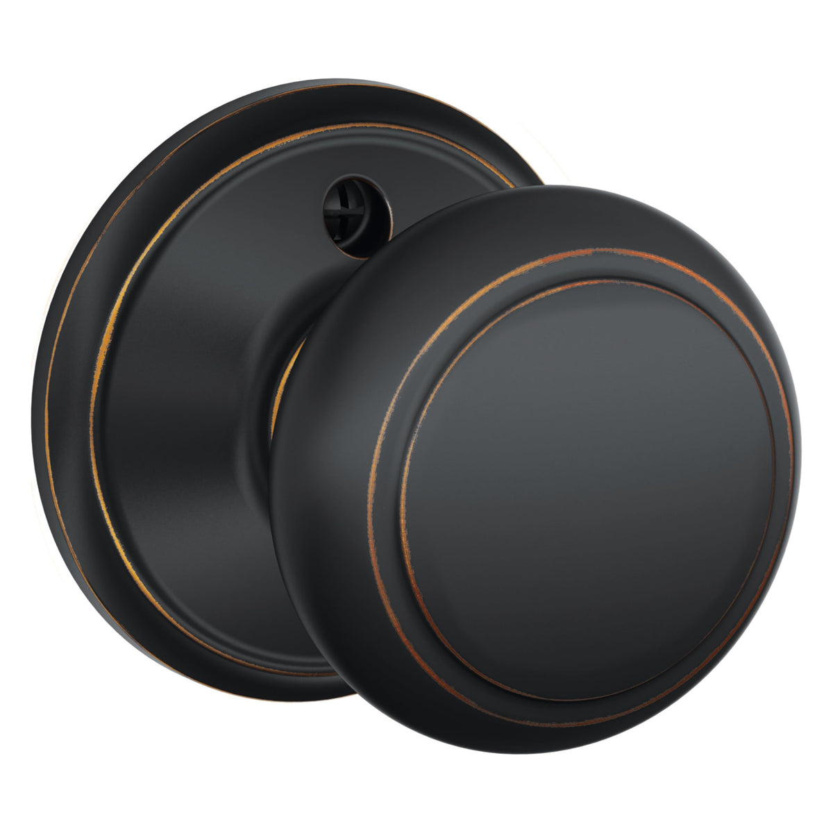 Schlage Andover Dummy Door Knob F170AND716 Aged Bronze