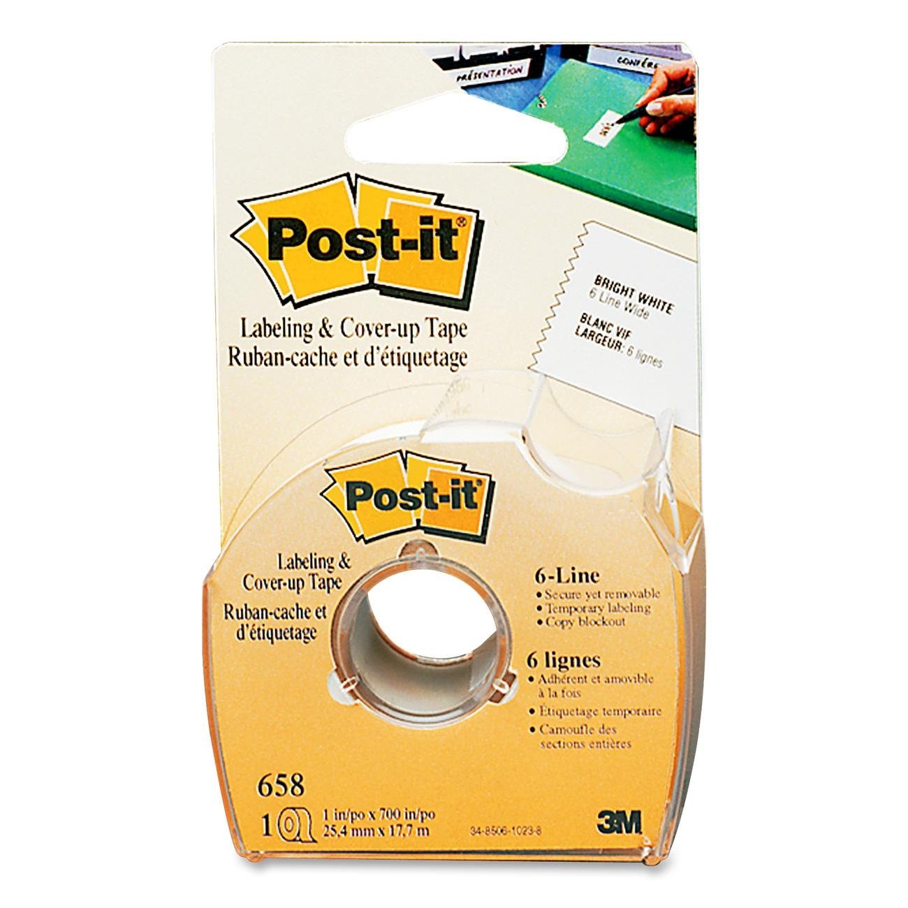Post-it Notes Cover-Up Labeling Tape 6-Line 700"