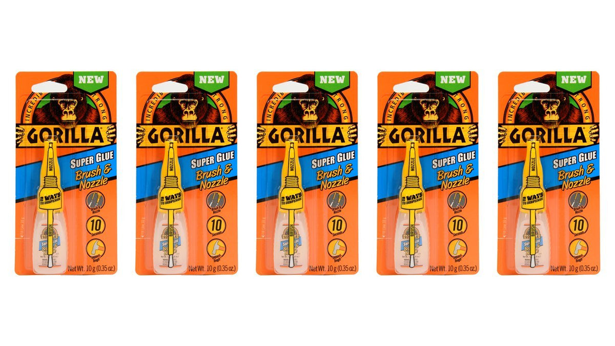 Gorilla Super Glue Brush & Nozzle 12g (24 Pack)