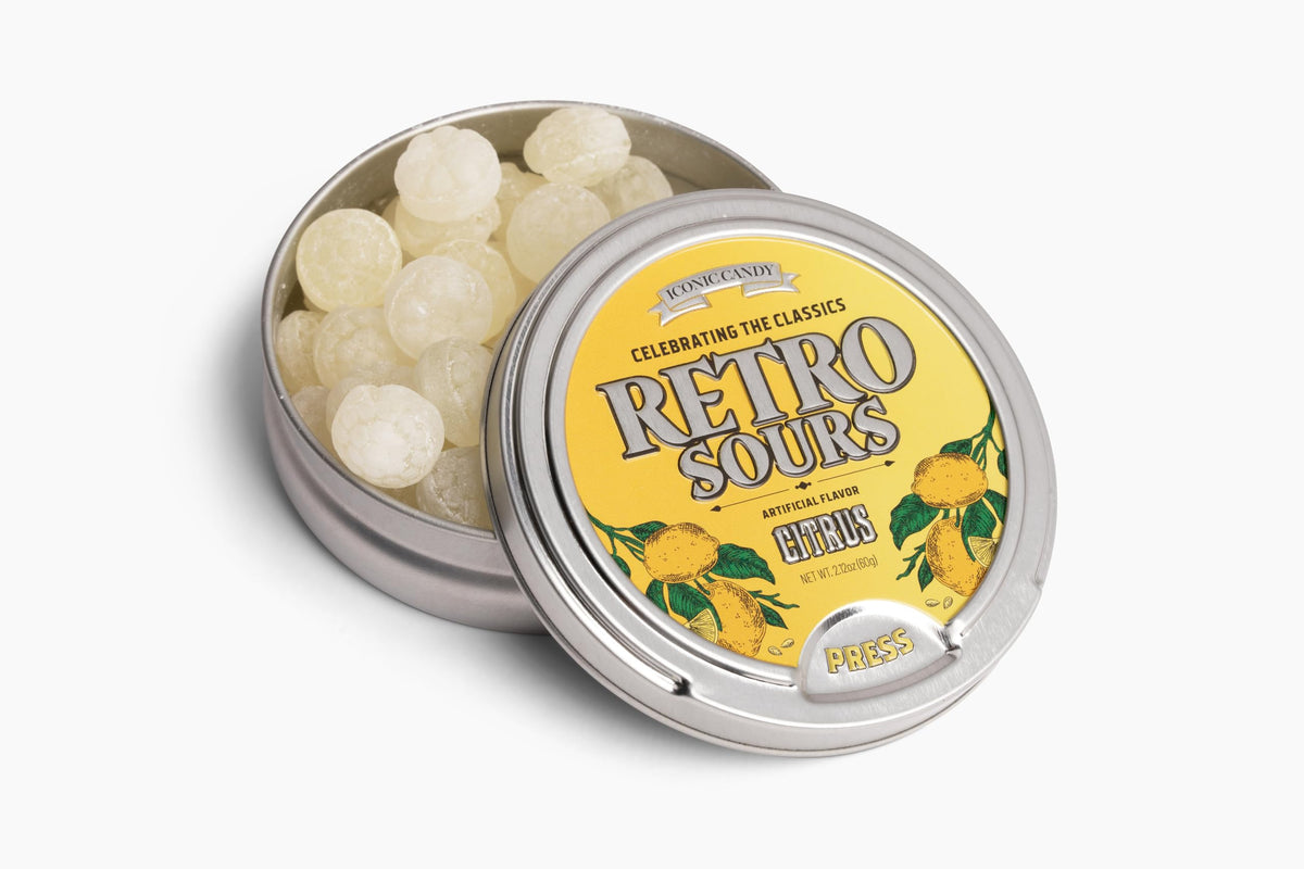 Retro Sours Hard Tangy Candy Citrus 1 Pack