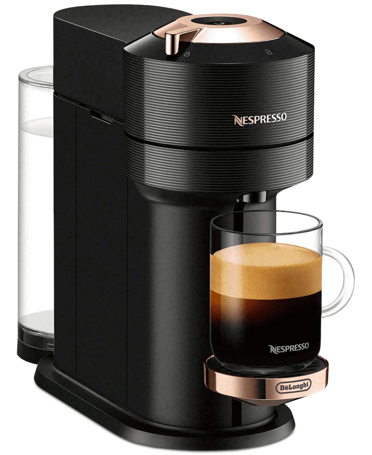 Nespresso Vertuo Next Coffee and Espresso Machine by De'Longhi, Dark Grey, Compact, One Touch to Brew, Single-Serve Coffee Maker and Espresso Machine (Renewed)