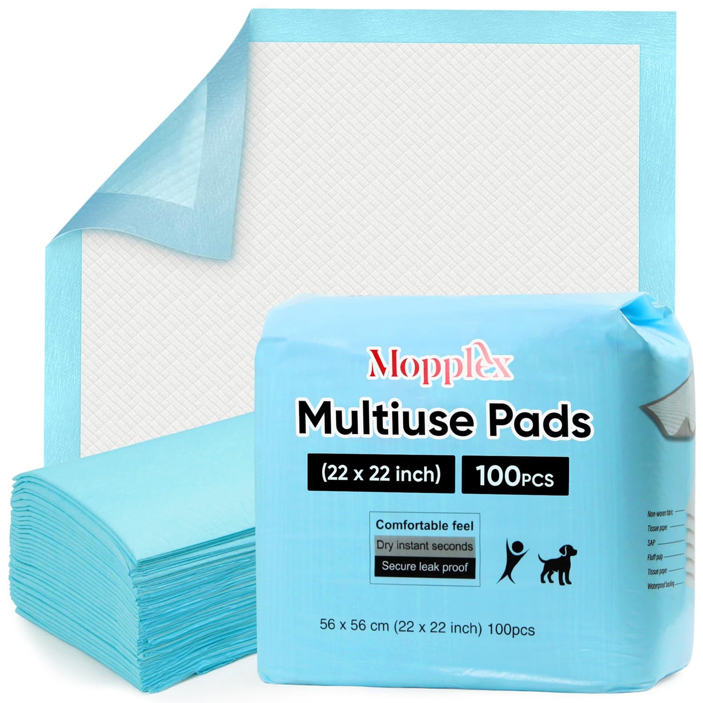 Mopplex Disposable Changing Pads 22" x 22" 100 Pack