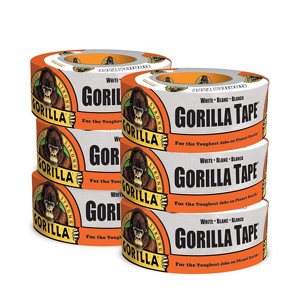 Gorilla White Tape 1.88 in x 10 yds 6-Pack
