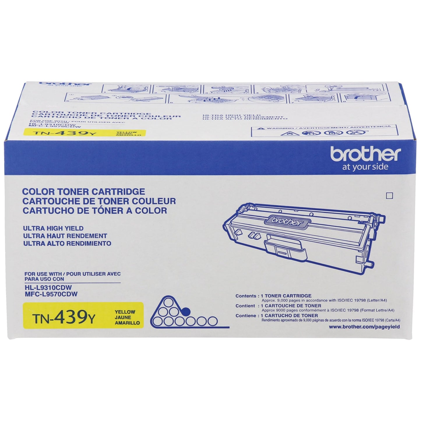 Brother TN439Y Yellow Ultra High-Yield Toner Cartridge