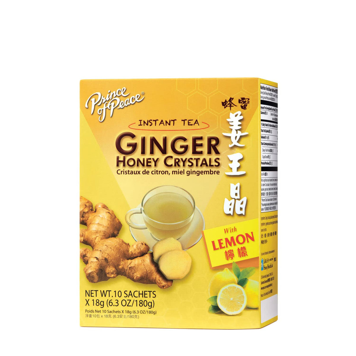 Prince of Peace Ginger & Lemon Honey Crystals 18g x 10