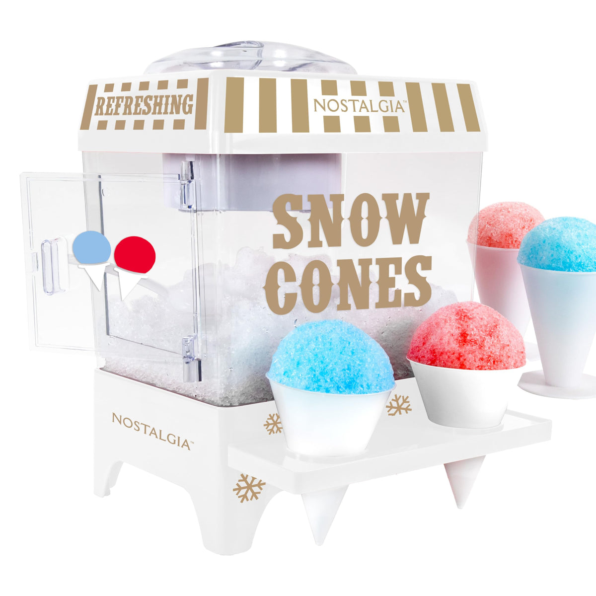 Nostalgia Snow Cone Shaved Ice Machine, White
