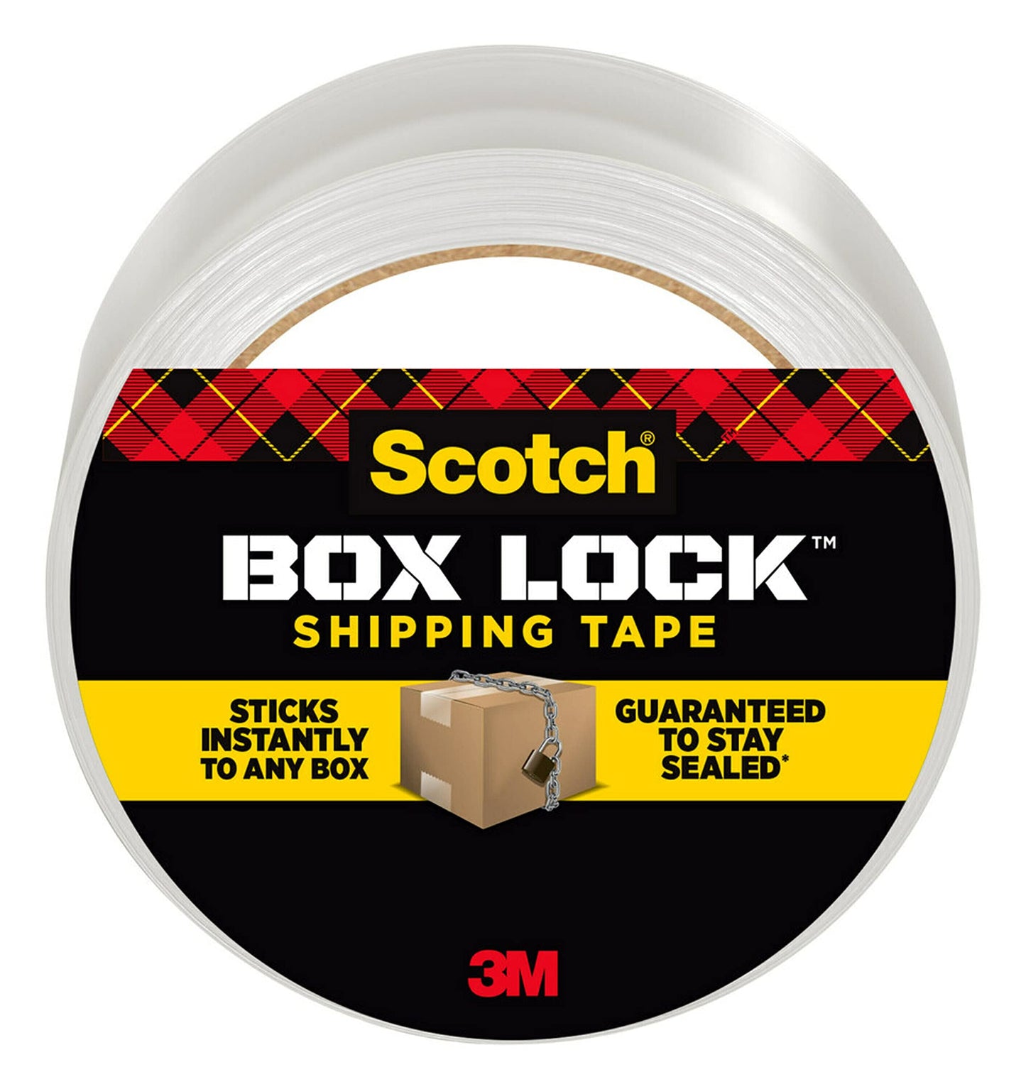 3M Scotch Box Lock Packaging Tape 3950, 1 Roll, 1.88 in x 1965 in