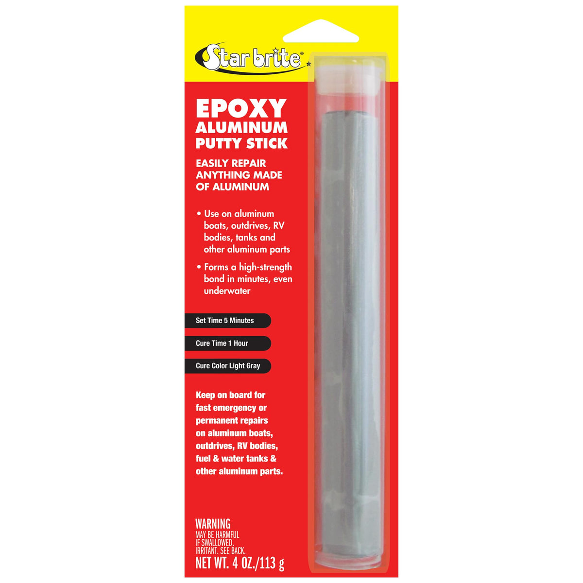 Star brite Epoxy/Aluminum Putty Stick Waterproof Repair