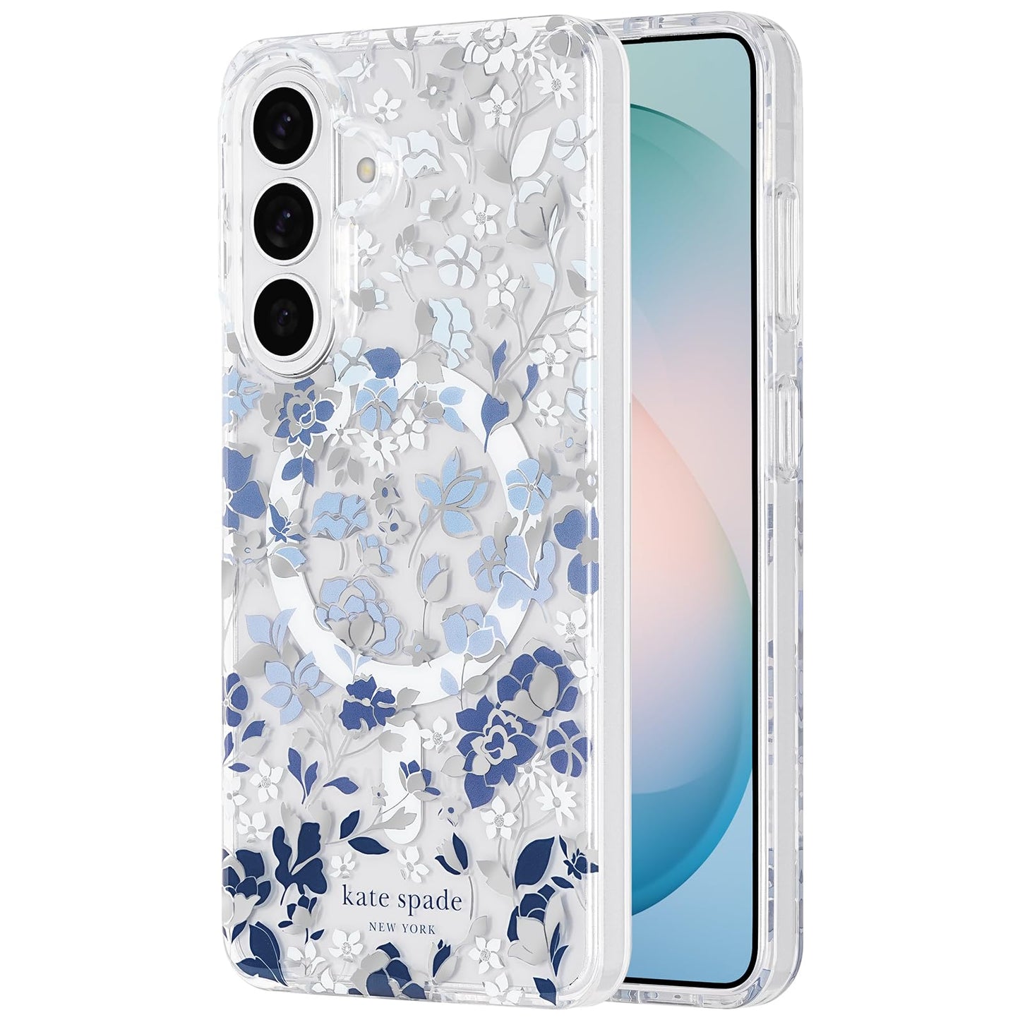 kate spade New York Samsung Galaxy S26 Plus Case Flowerbed Blue Gems