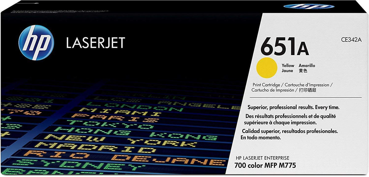 HP 651A Yellow Toner Cartridge | Works with HP LaserJet Enterprise 700 color MFP M775 Series | CE342A