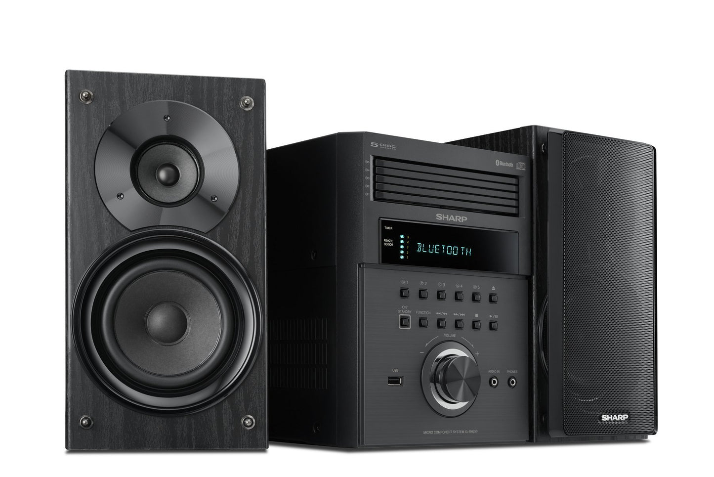 Sharp XL-BH250 5-Disc Micro Shelf Speaker System