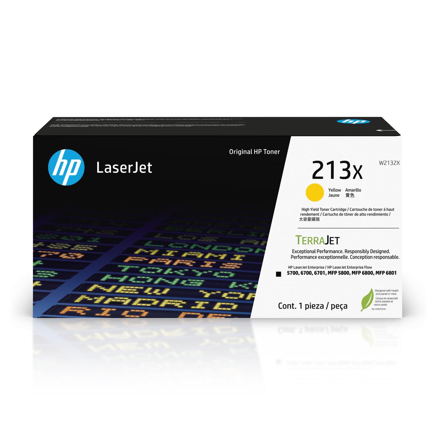 HP 213X Yellow High Yield Toner Cartridge W2132X