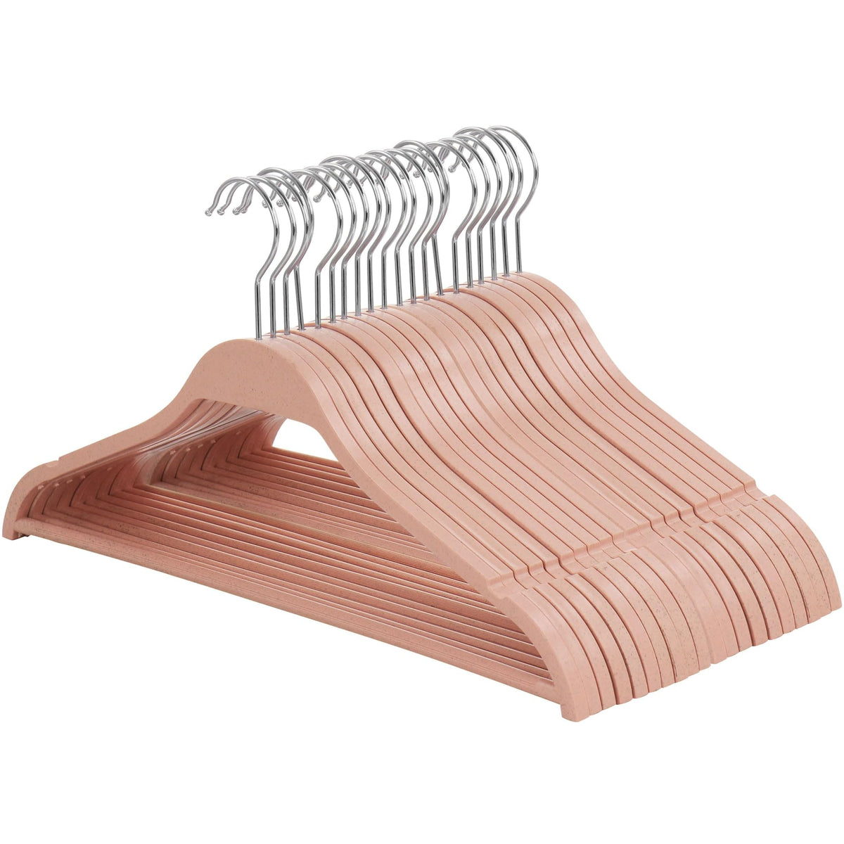 Elama Home 20pc Biodegradable Coat Hangers Pink ELH-20