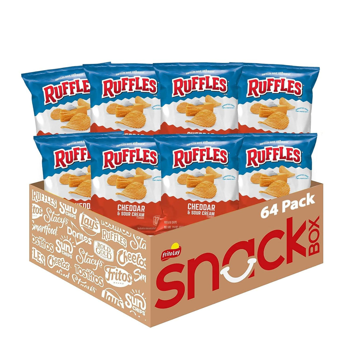Ruffles Cheddar & Sour Cream Chips 1.5oz (64 Pack)