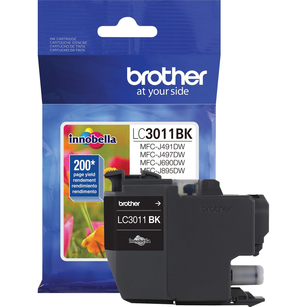 Brother 2 Pack LC3011 Innobella Standard-Yield Ink Cartridge, 200 Pages Yield, Black
