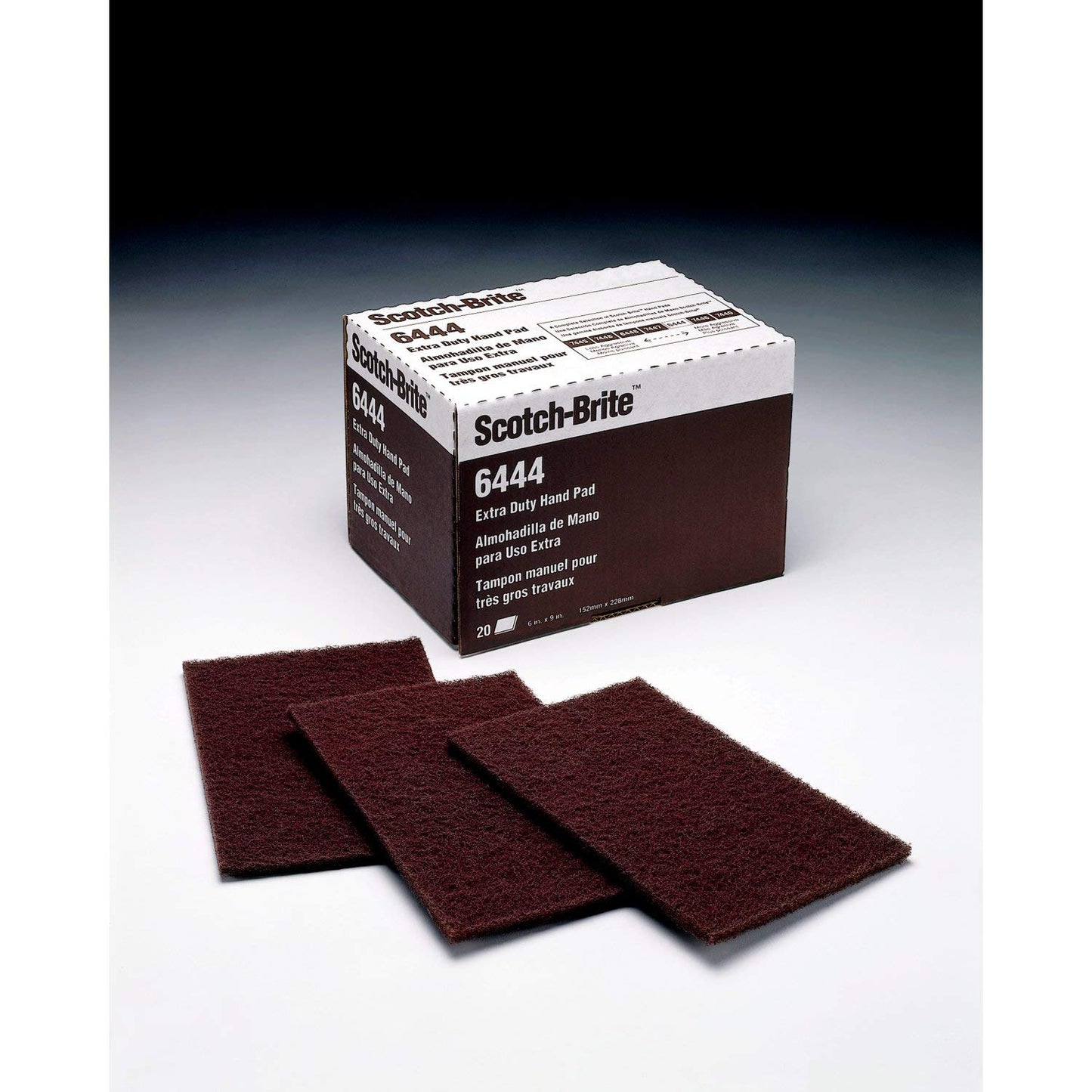 Scotch-Brite Extra Duty Hand Pad 6444B, 6 in x 9 in, 60 pads per case Bulk