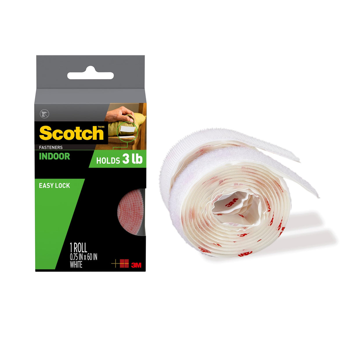 3M Scotch Hook and Loop Fasteners 3/4 in x 5 ft
