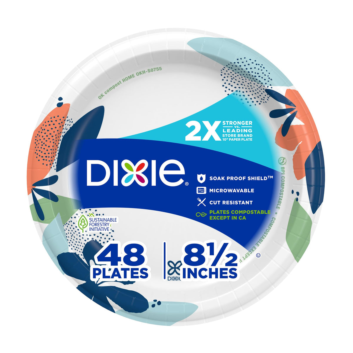 DIXIE 8.5 INCH PAPER PLATES, 4