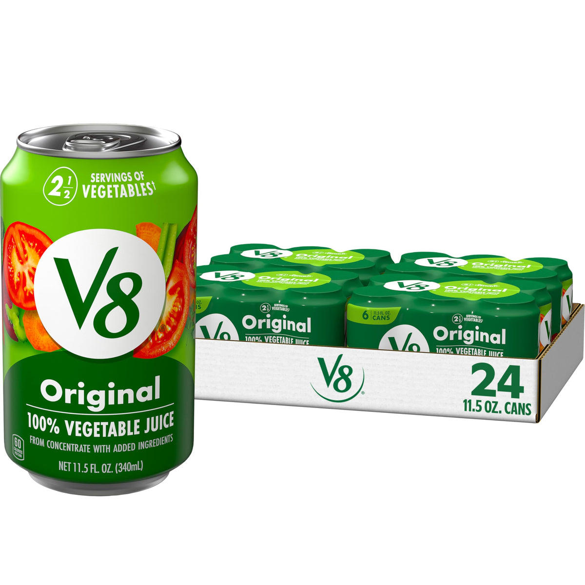 Campbell's V8 Original Vegetable Juice 11.5 fl oz 24 Pack