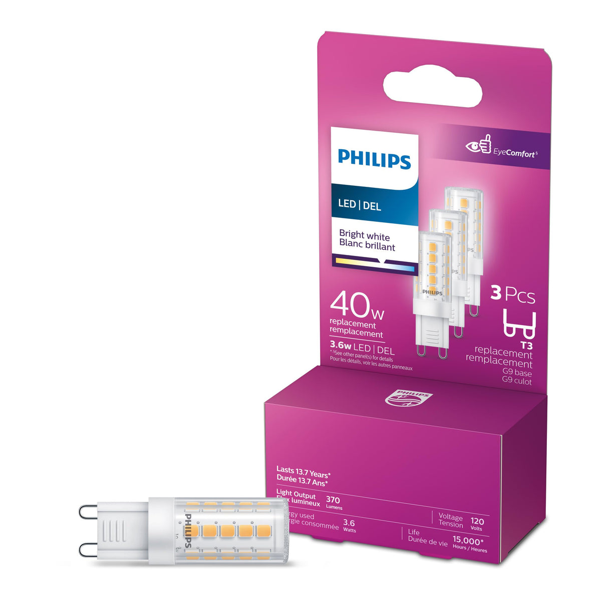 Philips LED Bi Pin 40W Eq G9 534263
