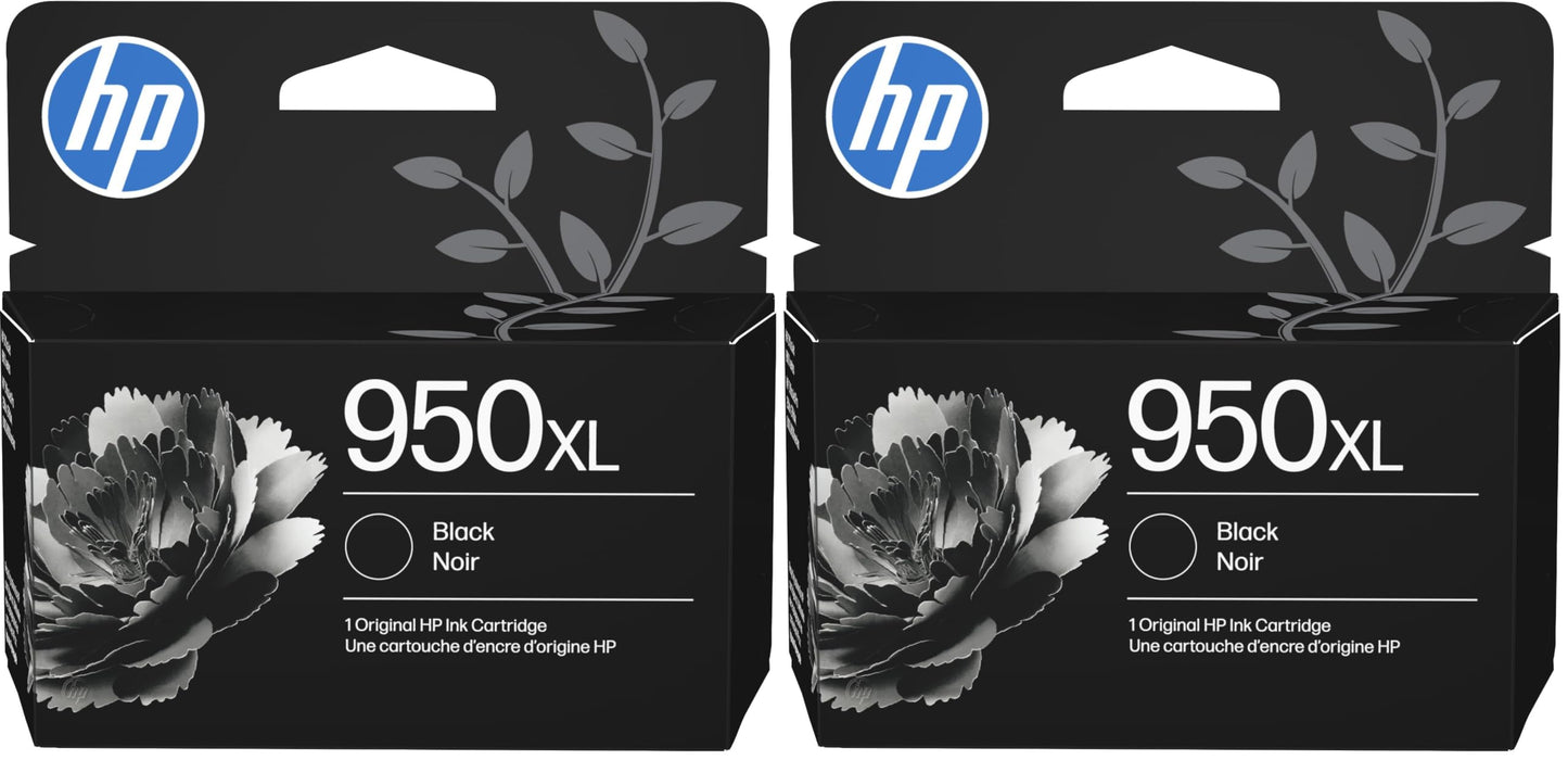 HP 950XL | Ink Cartridge | Black-| CN045AN,(Pack of 2)