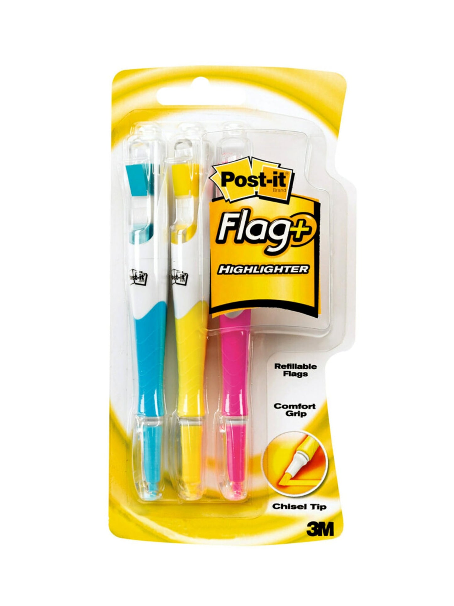 3M HIGHLIGHTER;POSTIT;FLAG;3PK