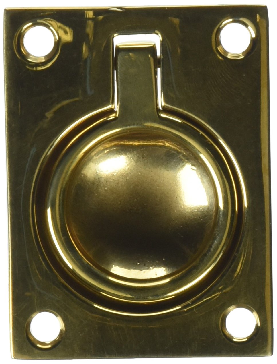Baldwin 0394031 Flush Ring Pull Bright Brass