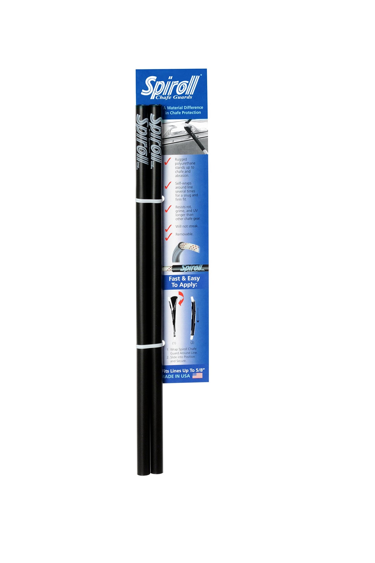 Spiroll Chafe Guards Small Black Pair