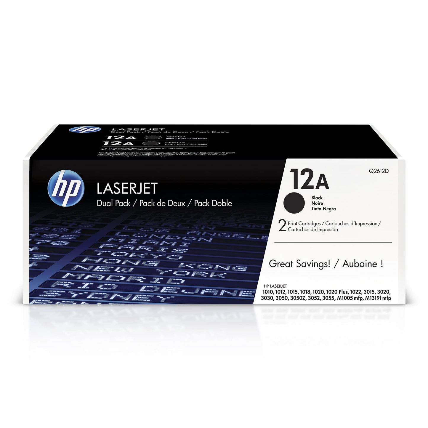HP Q2612AD Original Black Laser Toner Cartridge 2-Pack