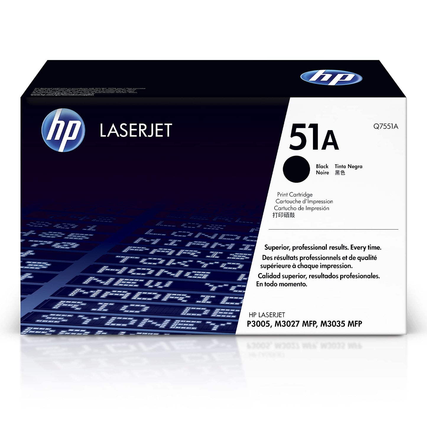 HP Original 51A Black Toner Cartridge Works with LaserJet P3005 Series; LaserJet M3027, M3035 MFP Series Q7551A
