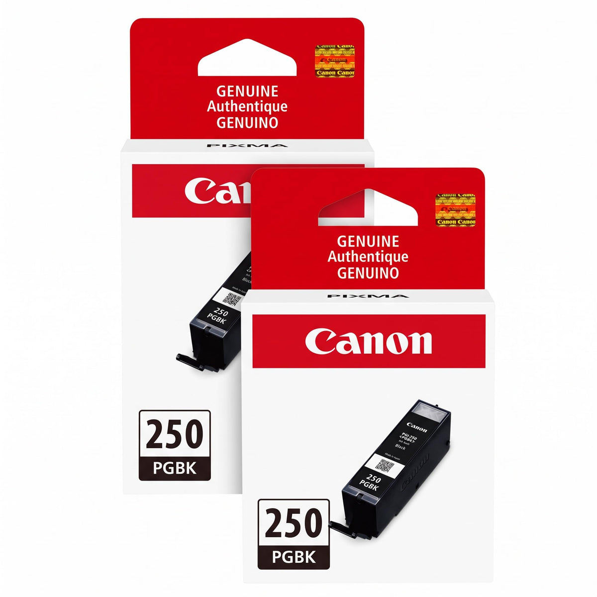 Canon 2 Pack PGI-250 Pigment Black Ink Tank for Select PIXMA IP, iX, MG, MX Series Printers
