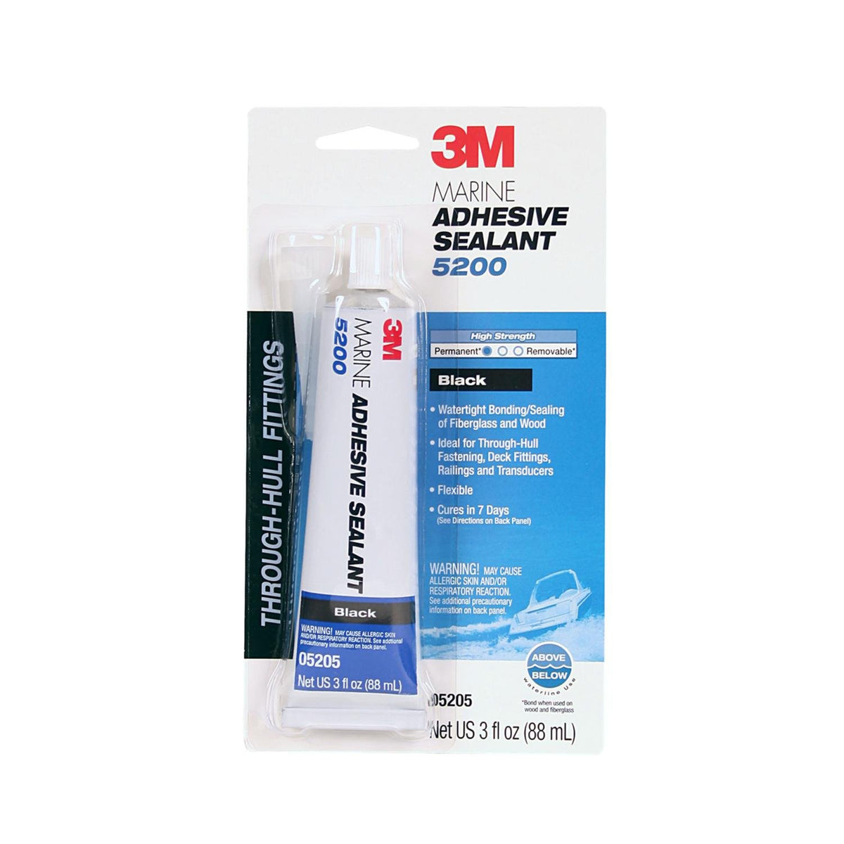 3M 05205 3 Oz Black Marine Adhesive Sealant