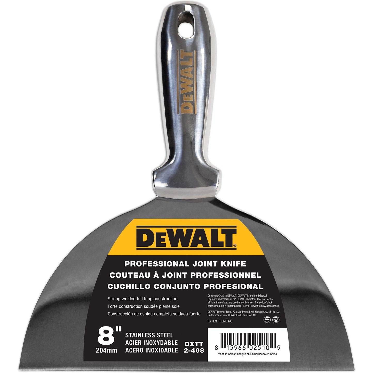 DEWALT 8" Stainless Steel Joint Knife 2-408