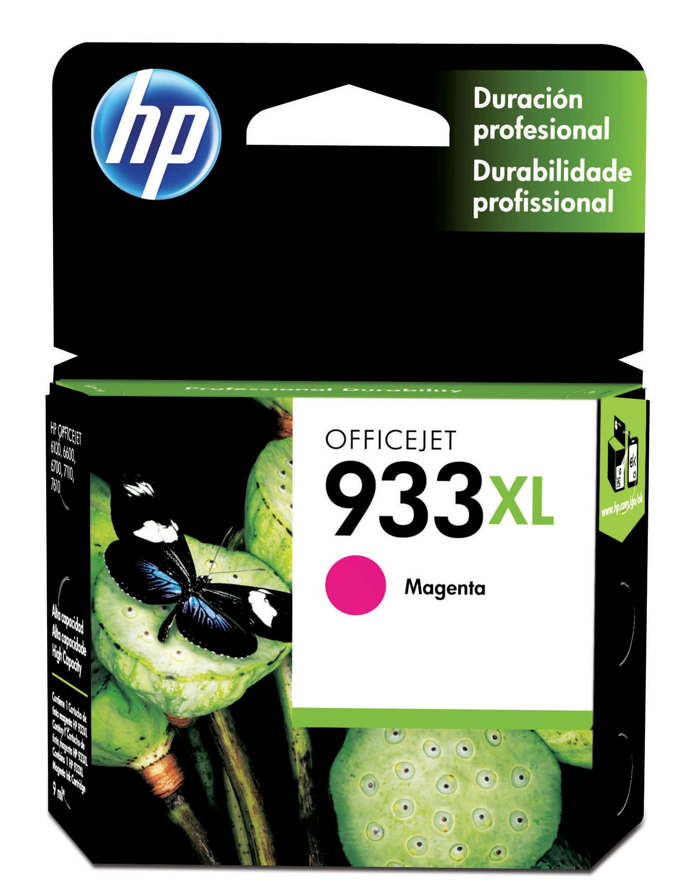 HP 933XL Magenta High-yield Ink Cartridge for HP Printers | Works with Printer Series: OfficeJet 6100, 6600, 6700, 7110, 7510, 7610 | CN055AN